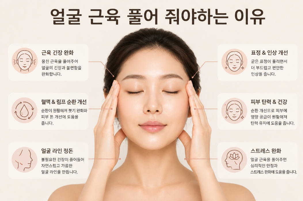 얼굴 근육 풀어주는 이유 얼굴작아지는법