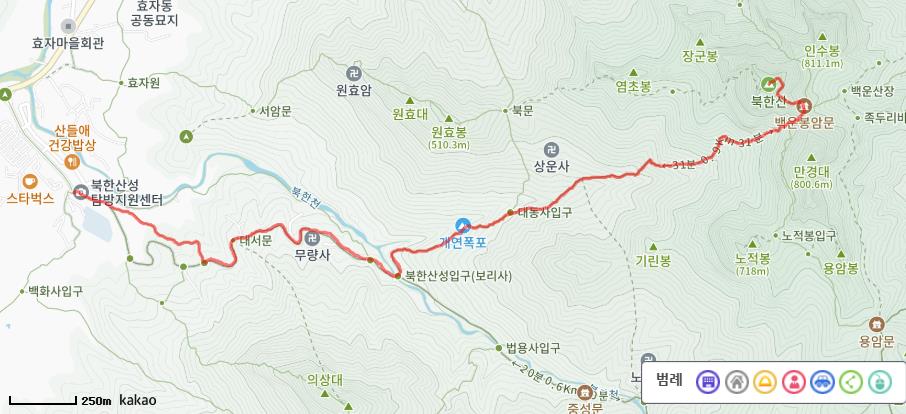 북한산 백운대 등산로