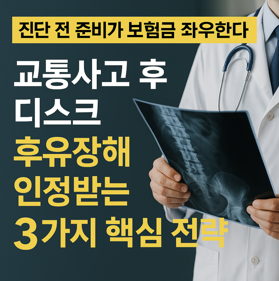 교통사고 후 디스크, 후유장해 인정받는 3가지 핵심 전략