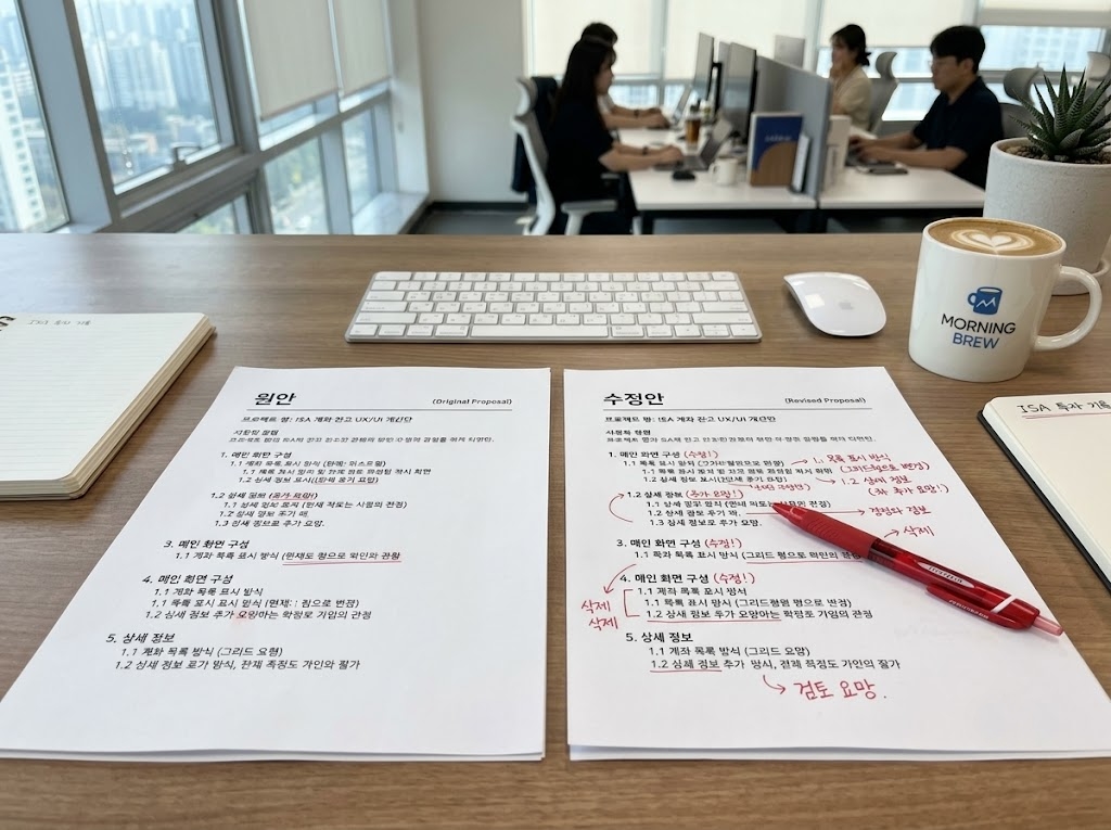 ISA 세제개편 원안과 수정안 비교 자료