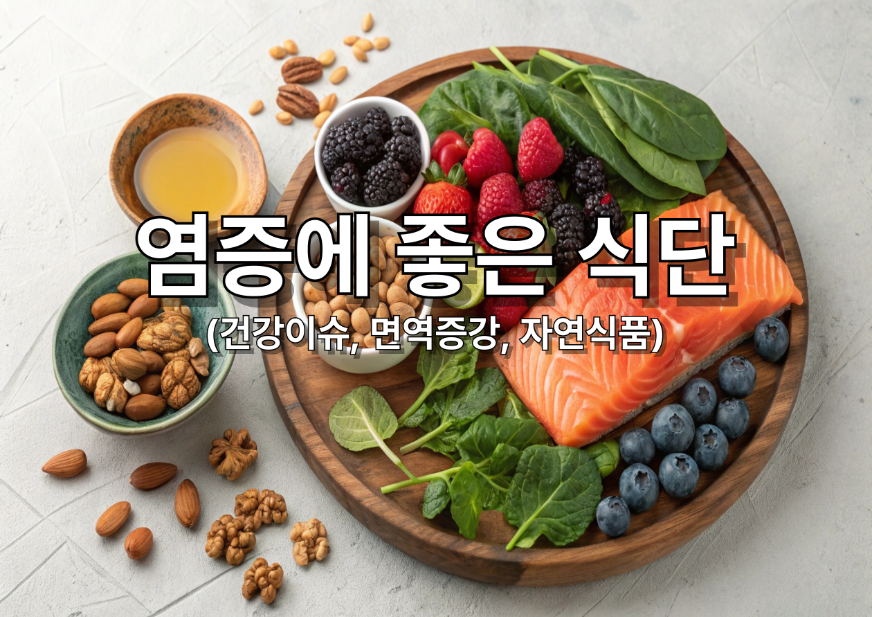 염증에 좋은 식품들 이미지