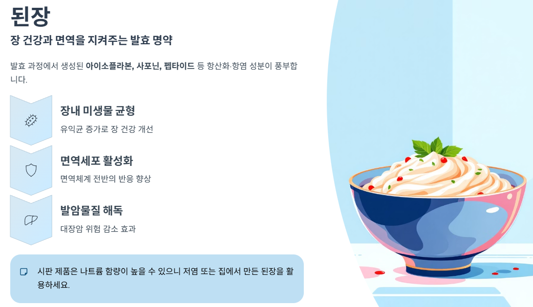 된장 – 장 건강과 면역을 지켜주는 발효 명약