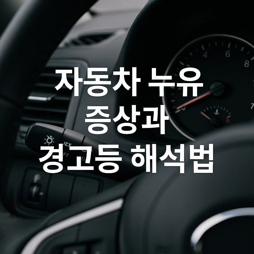 자동차 누유 원인부터 경고등·수리비까지! 꼭 알아야 할 증상과 대처법 총정리 2025