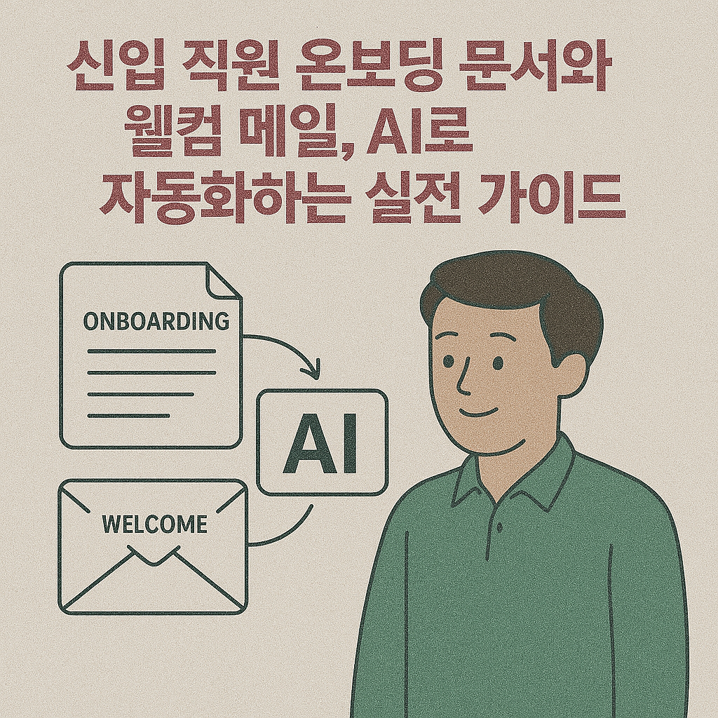 신입 직원 온보딩 문서와 웰컴 메일, AI로 자동화하는 실전 가이드