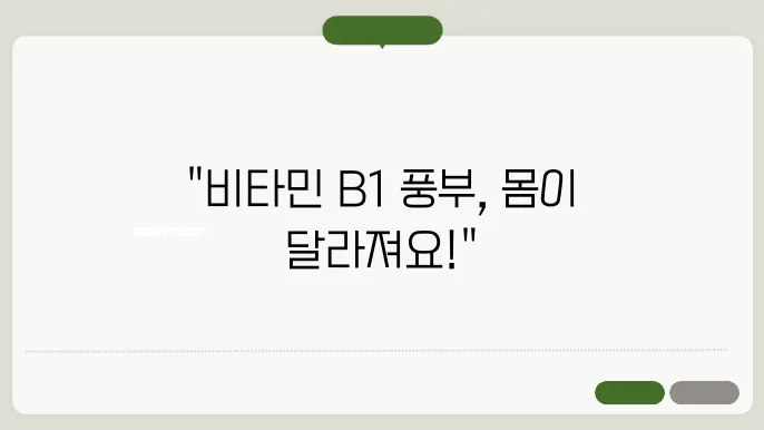 비타민b1가 많은 음식