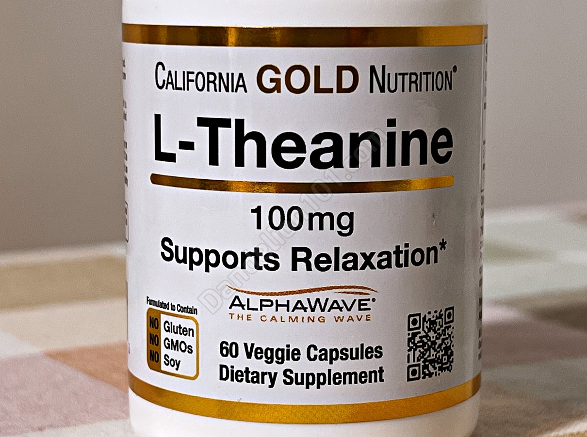 캘리포니아 골드 뉴트리션 L-테아닌 100mg, 60 베지 캡슐 (CALIFORNIA GOLD NUTRITION L-Theanine, 100mg, 60 Veg Caps) 전면 표지