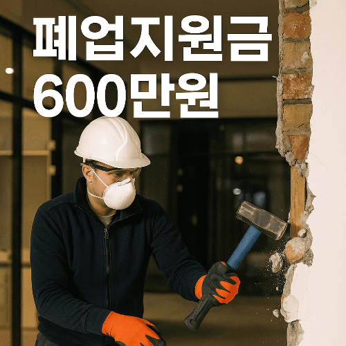 2025년 소상공인철거지원금 완벽 해설 ❘ 최대 600만원 지원받는 법