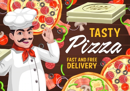 이탈리아 레스토랑 포스터