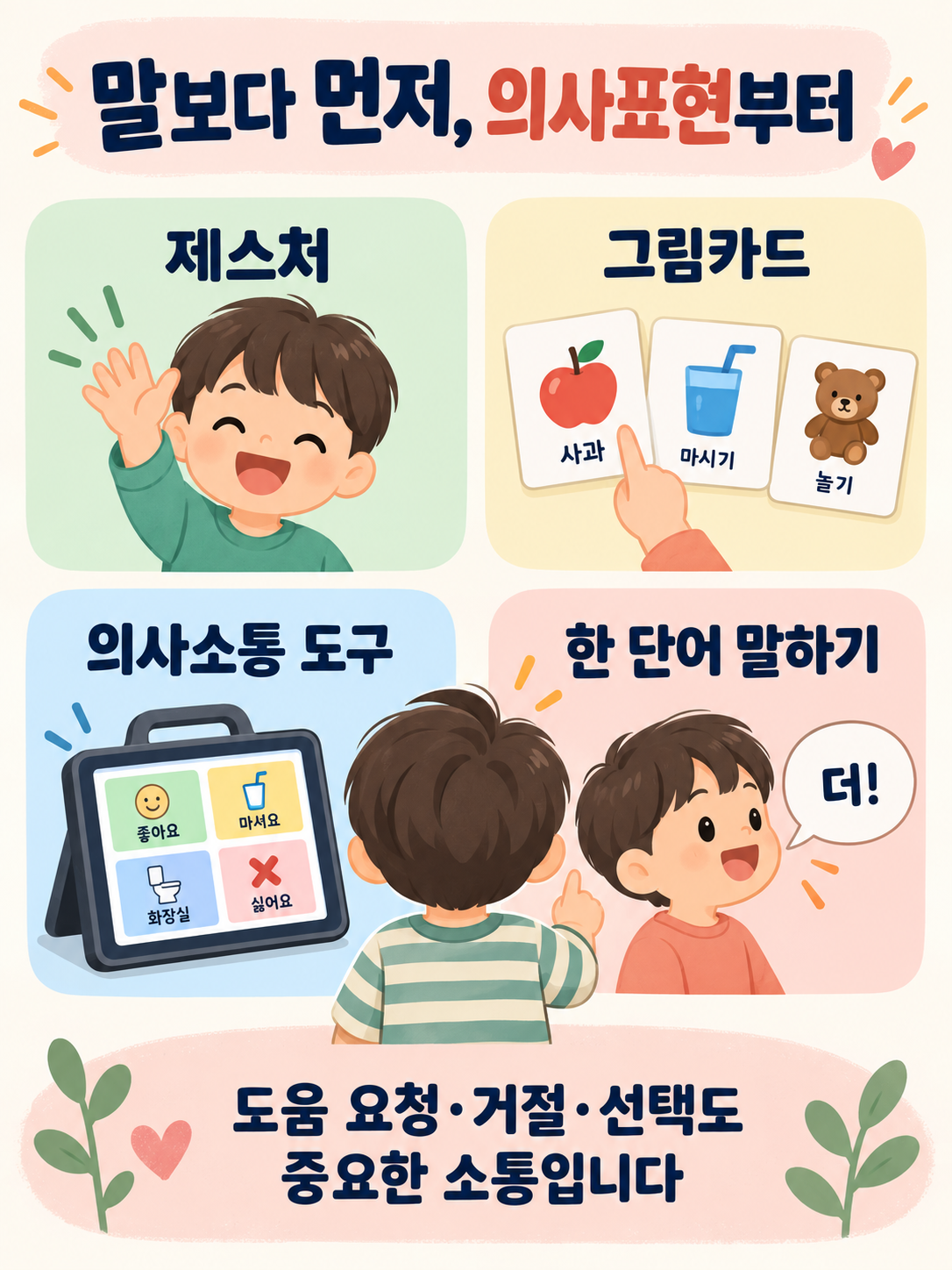말보다 먼저 의사표현을 먼저