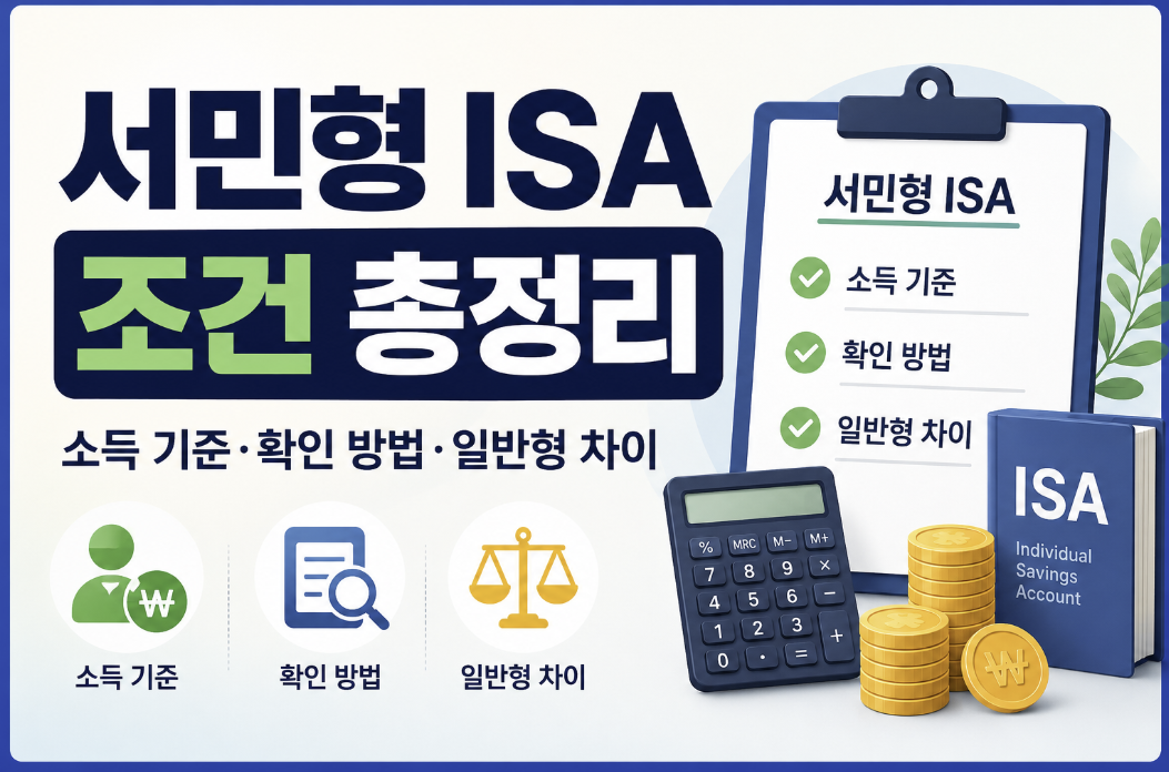 서민형 ISA 조건 관련 이미지