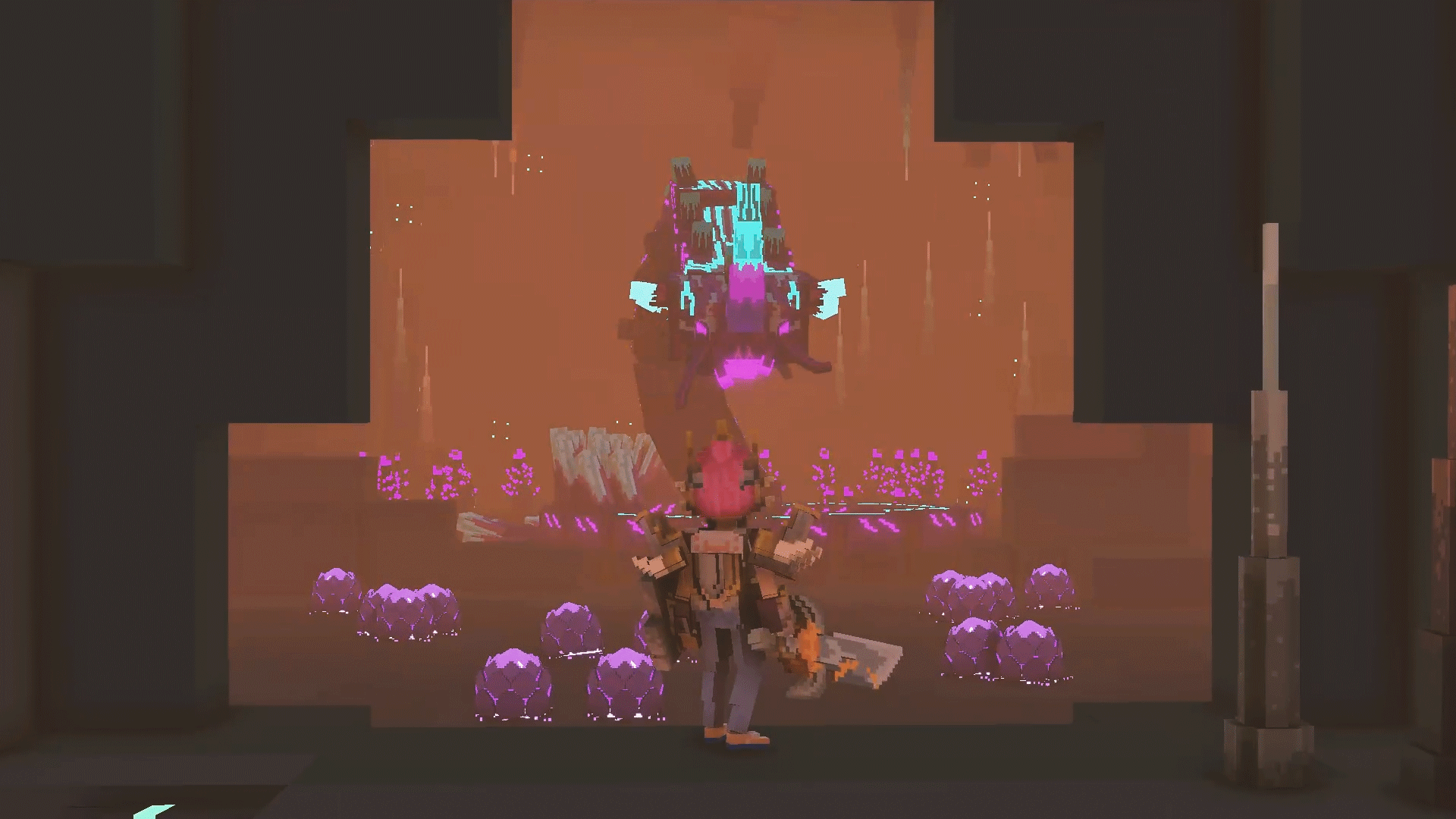 멀리에 보스가 등장했다.