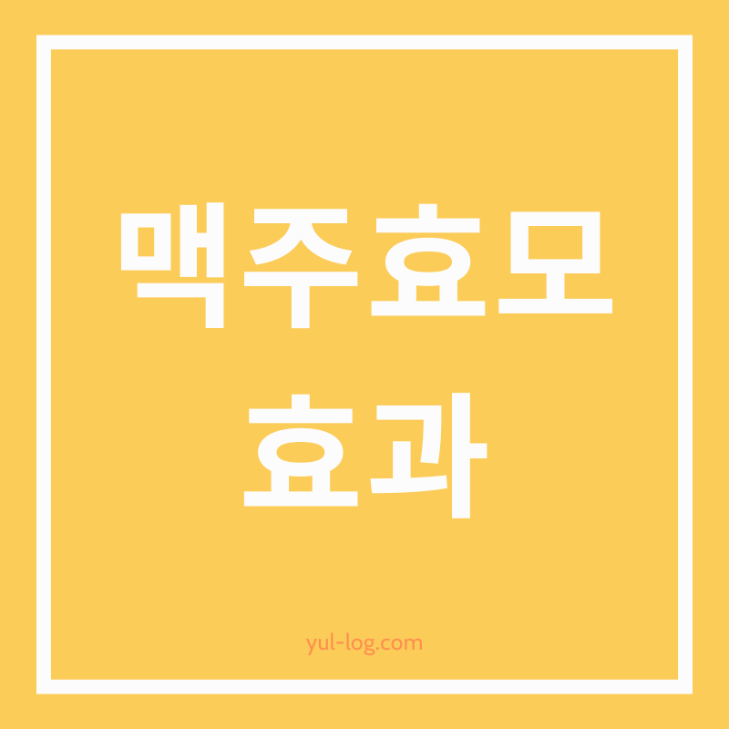 맥주효모가 탈모에 미치는 영향과 효과 및 주의사항 총정리