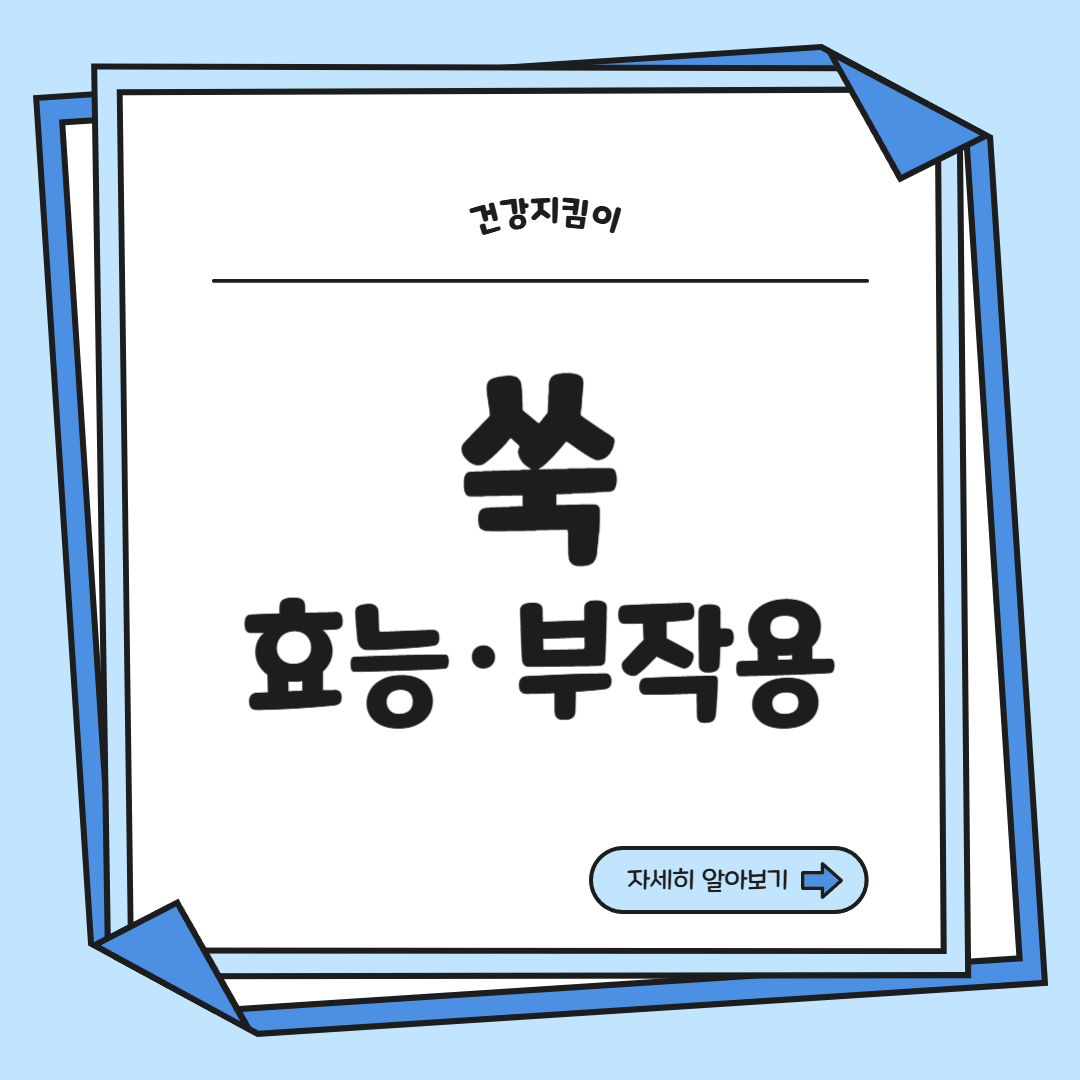 쑥 효능 부작용 칼로리 요리