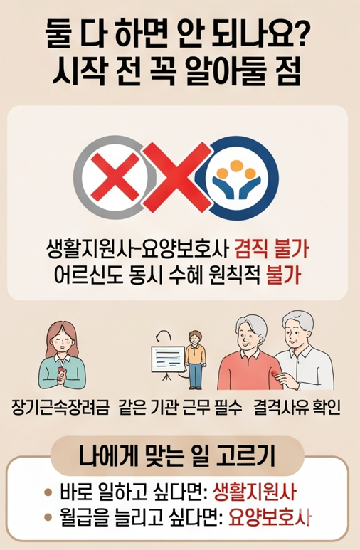 [생활지원사 vs 요양보호사] 나에게 맞는 직업은? 하는일&middot;자격증&middot;월급&middot;채용공고 비교 분석