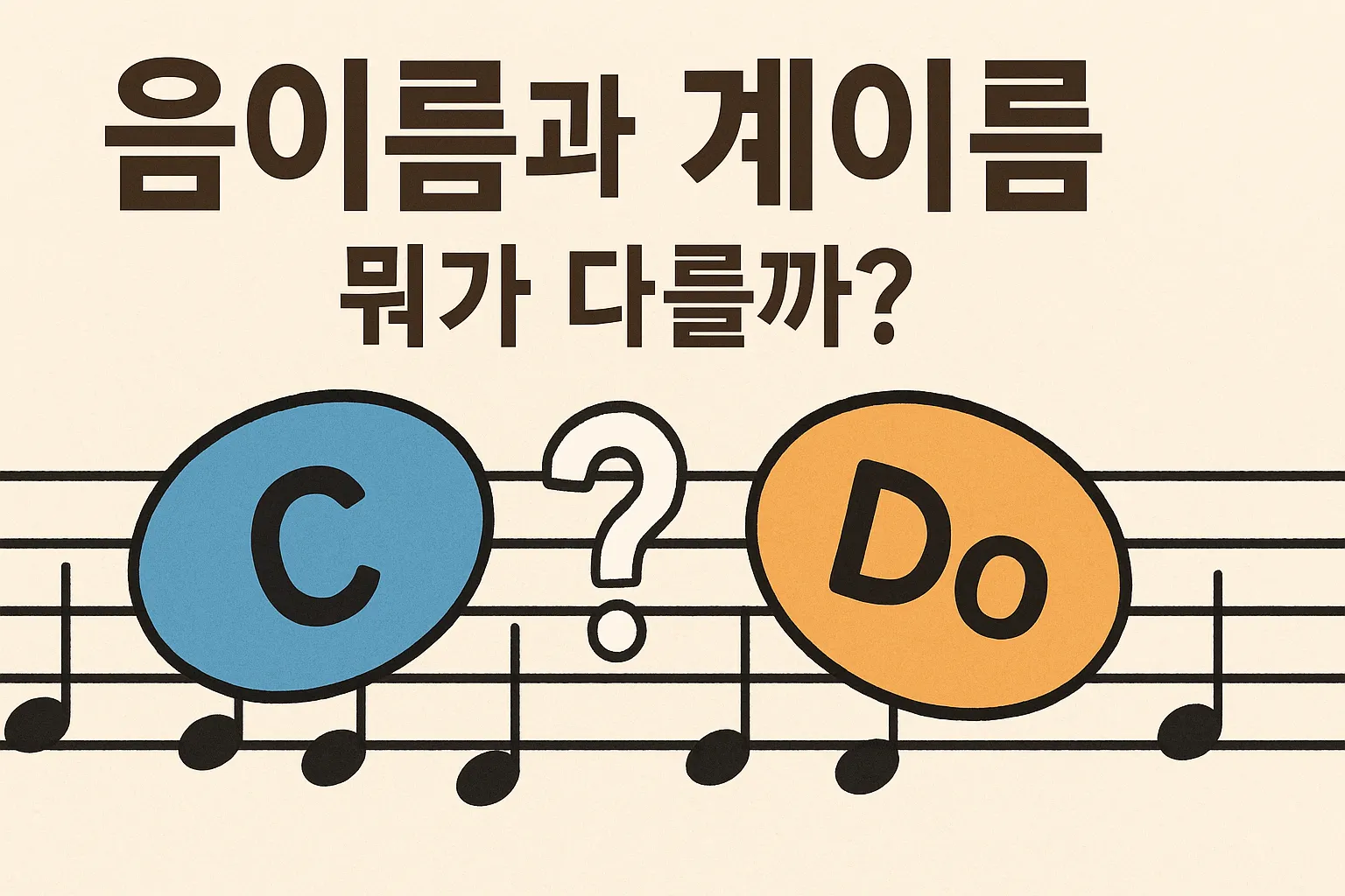 음이름과 계이름의 역할을 설명