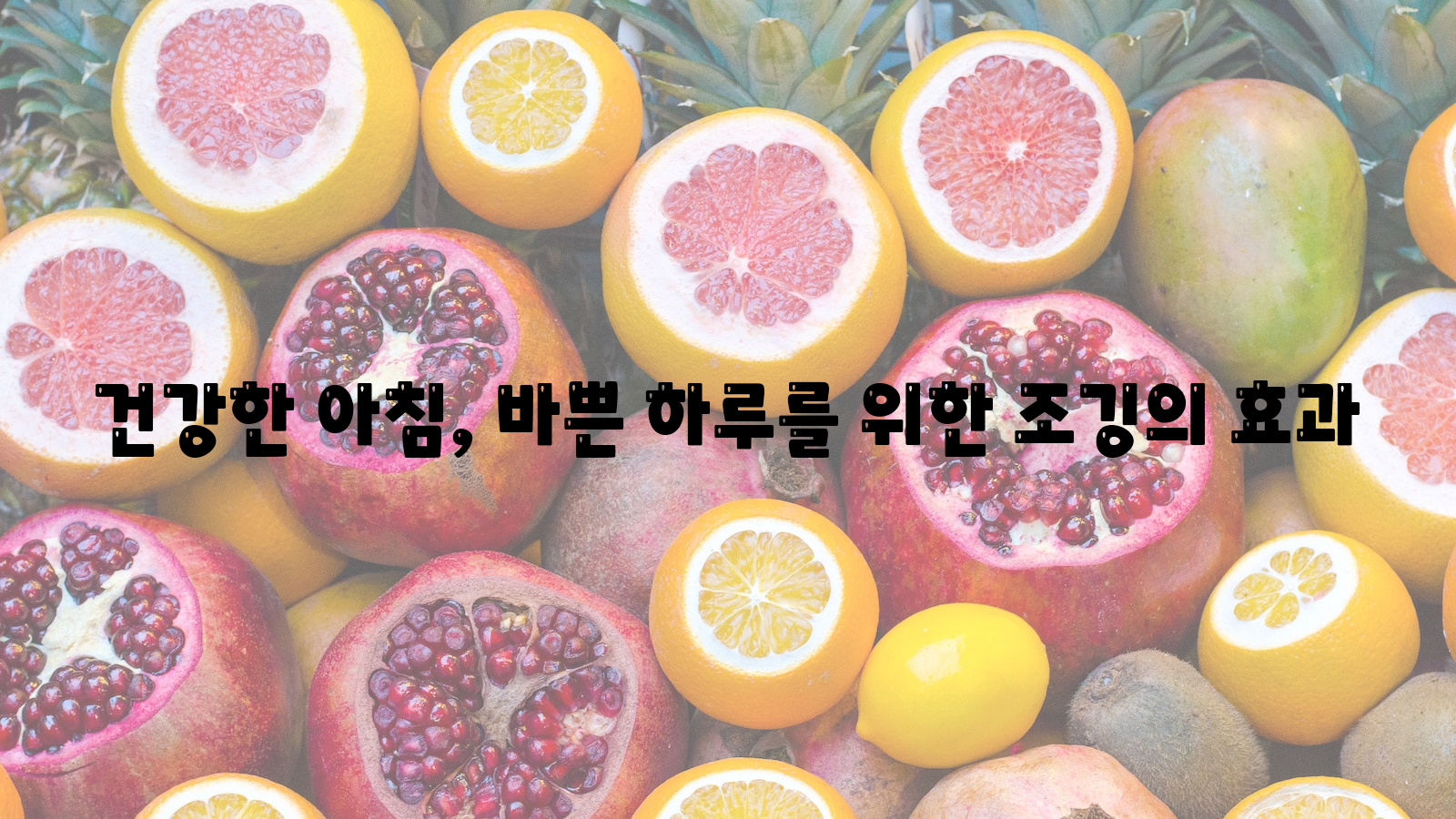 조깅으로 하루 시작