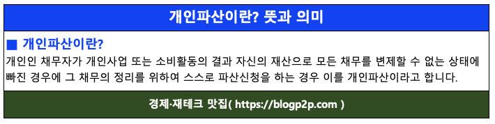 개인파산이란? 뜻과 의미 알아보기