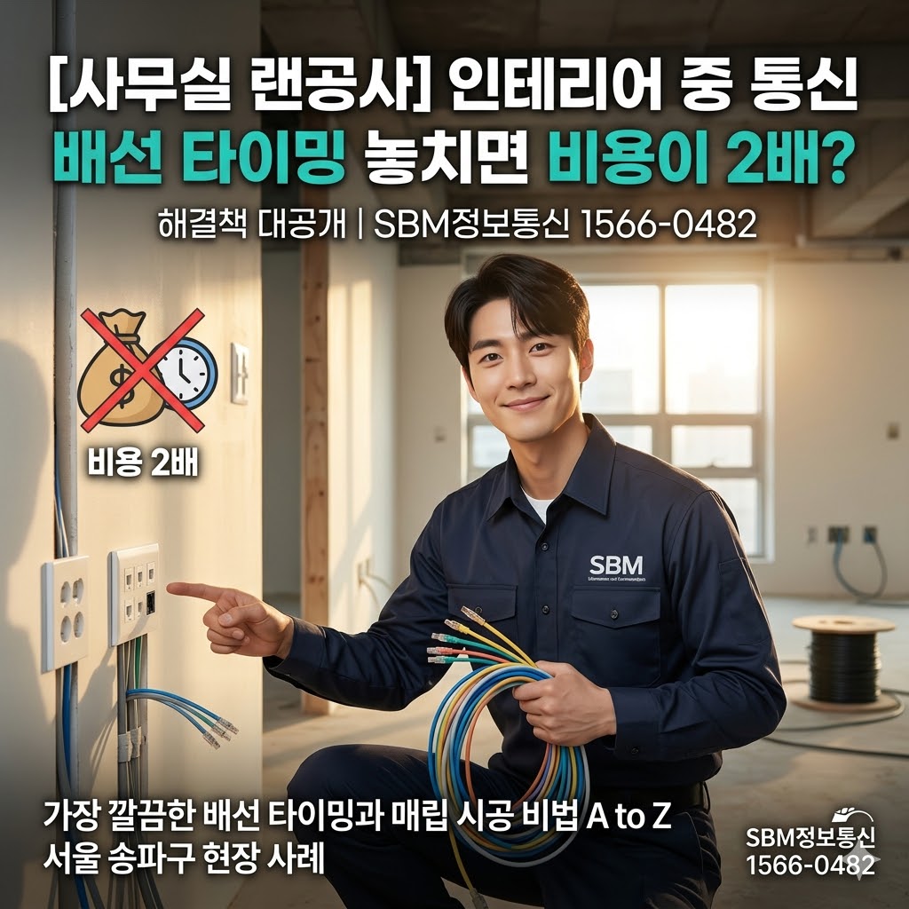 [사무실 랜공사] 인테리어 중 통신 배선 타이밍 놓치면 비용이 2배? 해결책 대공개