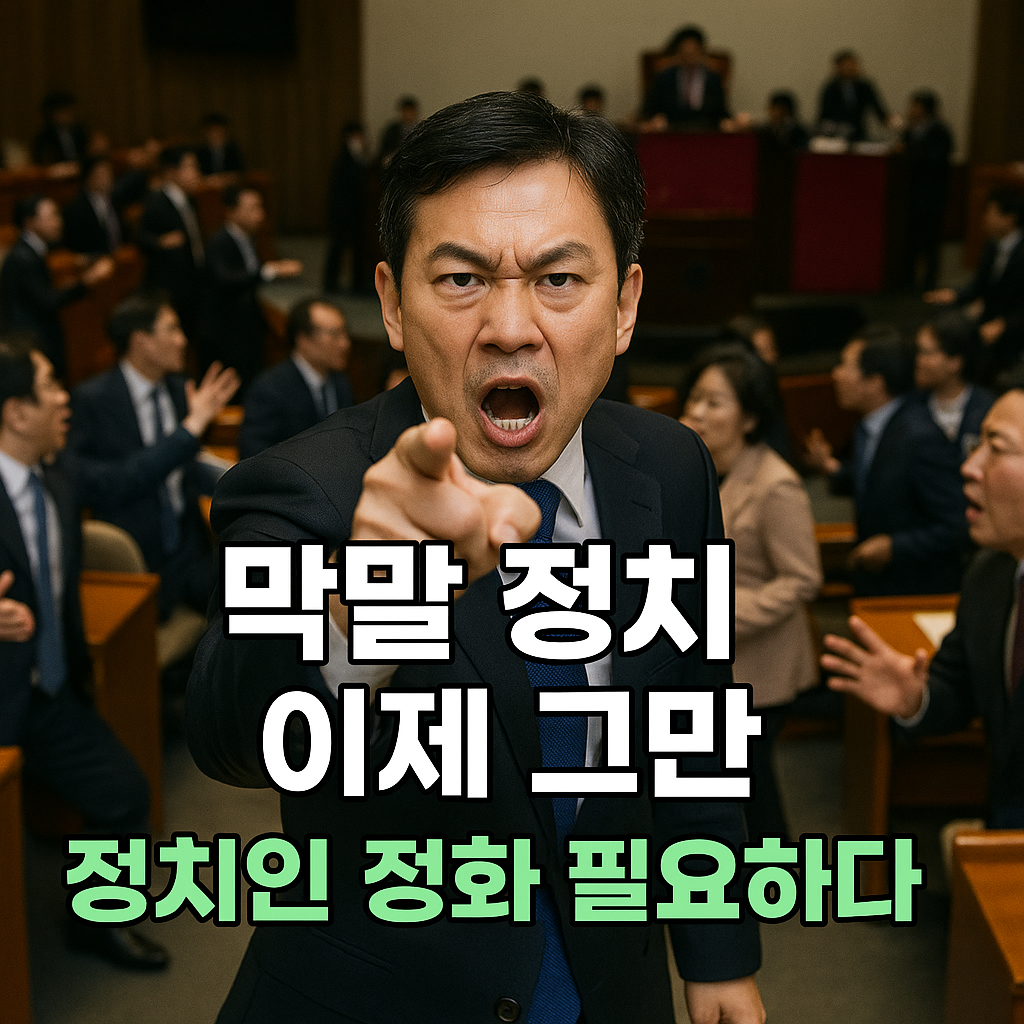 막말 정치 비판과 정치인 정화 요구