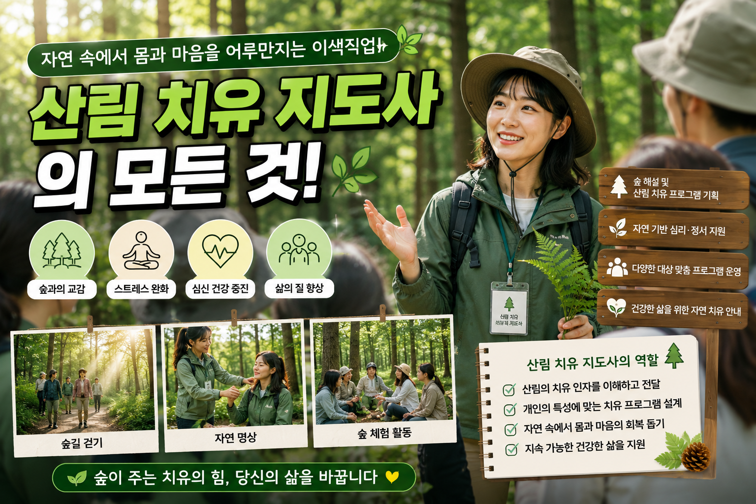 자연 속에서 몸과 마음을 어루만지는 이색직업, 산림 치유 지도사의 모든 것