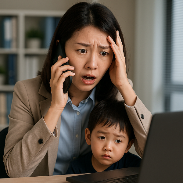 긴급돌봄 지원사업이 필요한 부모 이미지