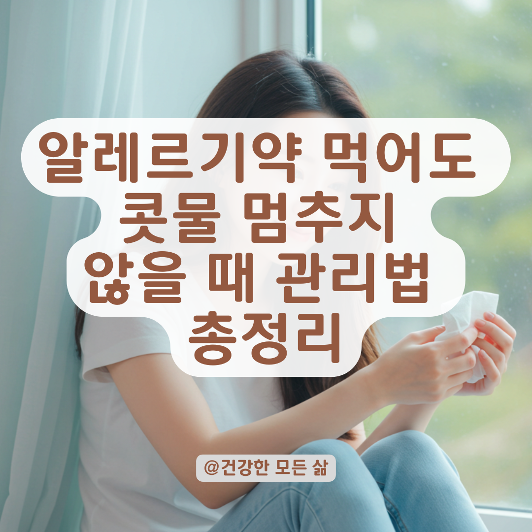 알레르기약 먹어도 콧물이 멈추지 않을 때, 비염 관리법 총정리.