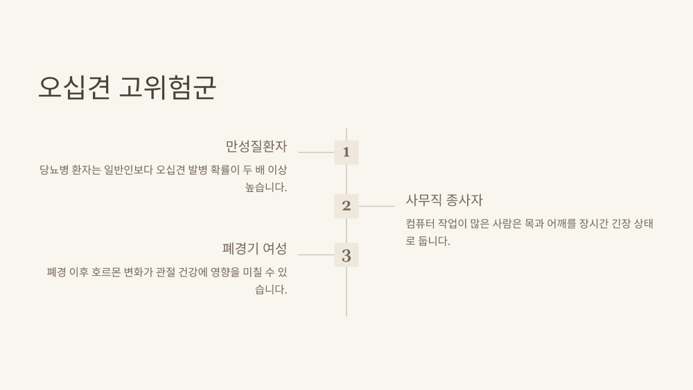 이런 사람들, 오십견 위험이 더 높아요!