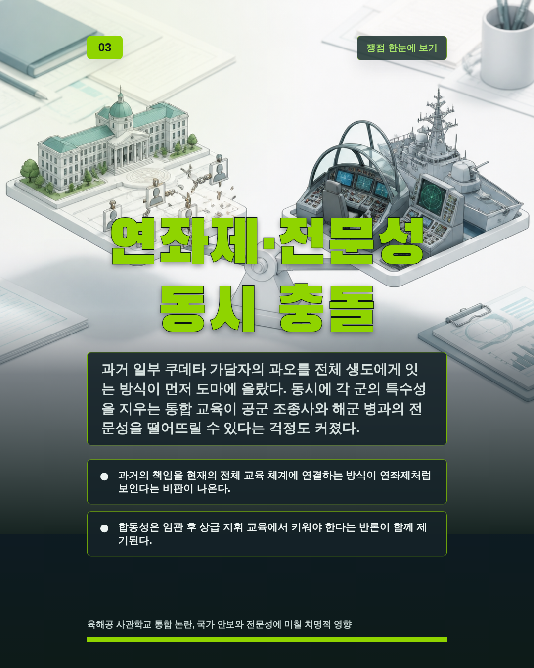 연좌제·전문성 동시 충돌