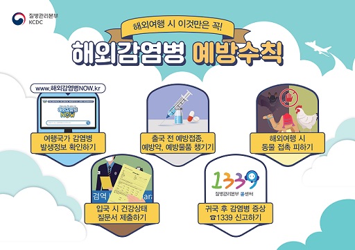 해외여행 전 감염병 예방법 홍보자료 이미지
