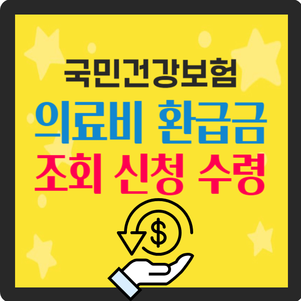 의료비 환급금 조회, 신청, 기간, 수령 방법