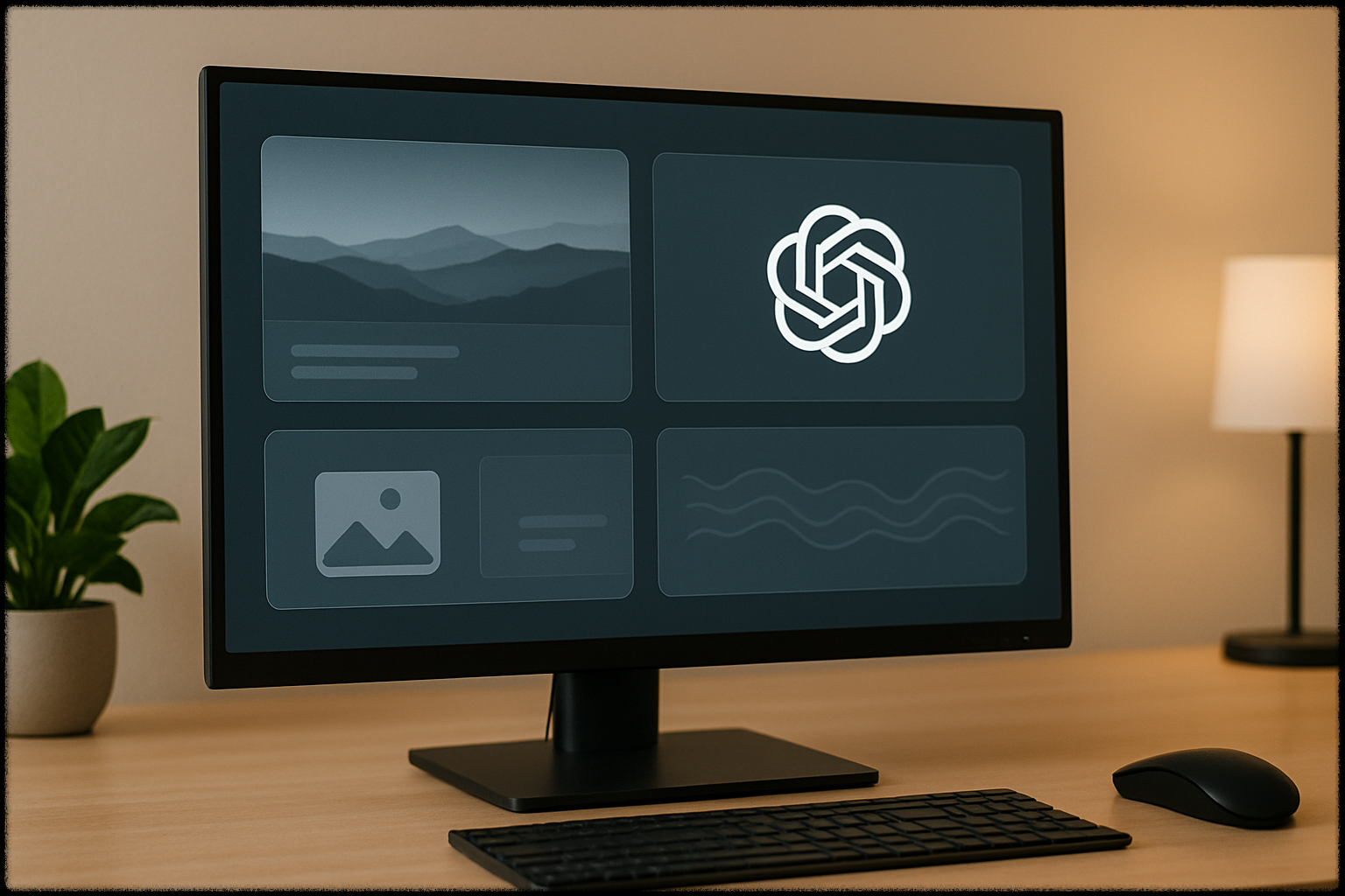 ChatGPT가 여러 작업을 자동 처리하는 모습을 보여주는 이미지