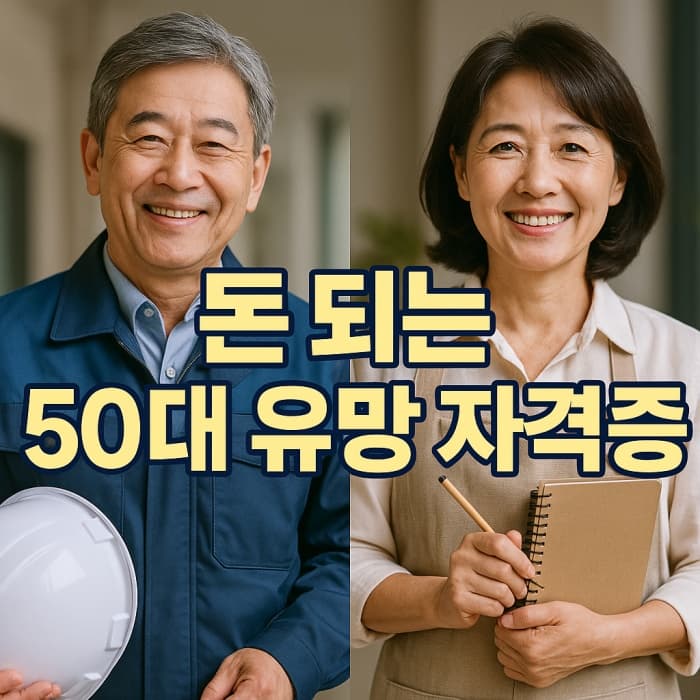 💰 돈 되는 50대 유망 자격증 6가지