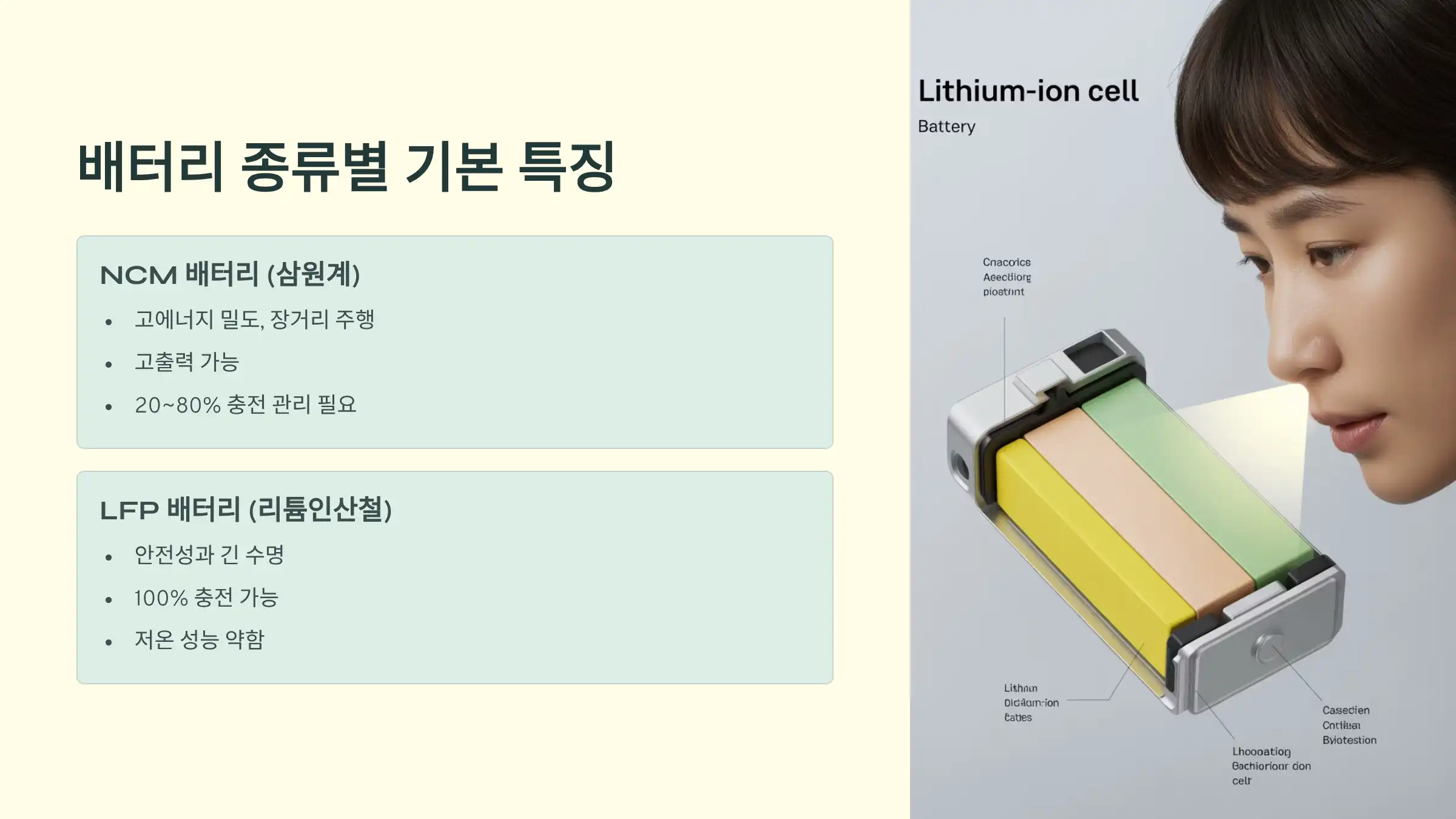 NCM vs LFP 배터리 기본 특징