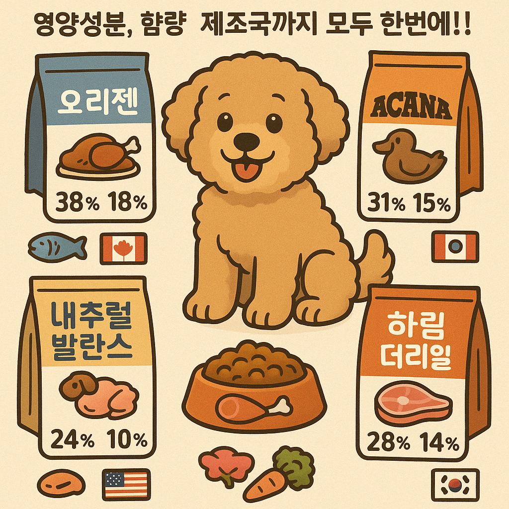 🥩 강아지 생육 사료 비교 분석