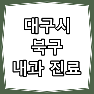대구광역시 북구 호흡기, 내과 진료 하는 동네 병원