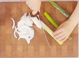 양파 대파 썰어