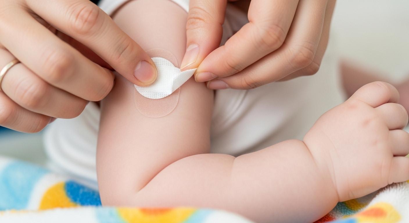 아기 예방접종 반창고 떼는법