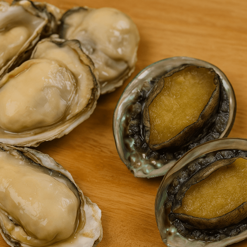 굴과 전복 사진