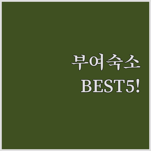 부소산성 궁남지 근처 부여 숙소 베스..