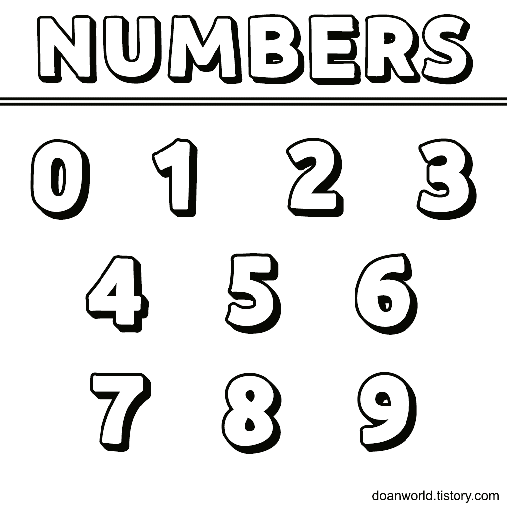 Numbers Coloring Page
