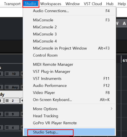 큐베이스 오디오 드라이버 설정 방법, Cuabse 12, Audio System, Asio Driver
