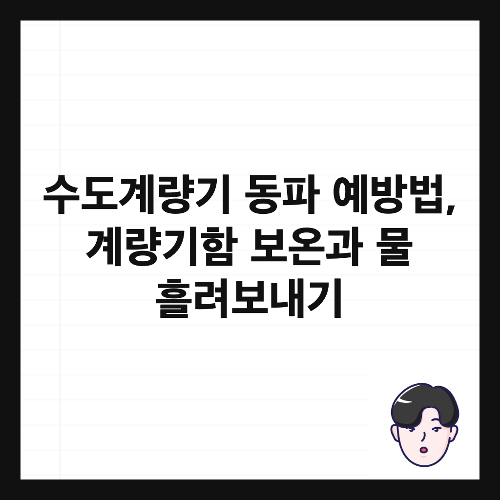 수도계량기 동파 예방법, 계량기함 보온과 물 흘려보내기 썸네일
