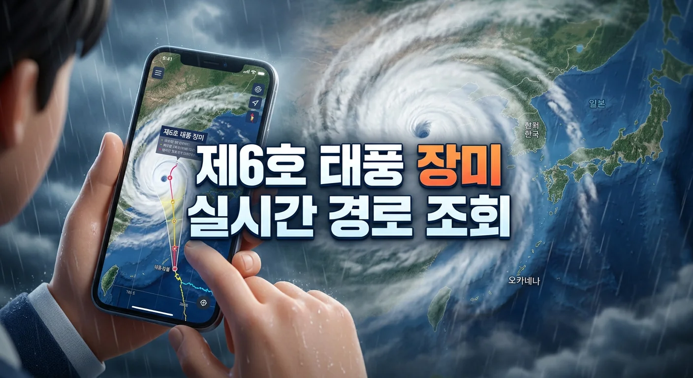 제6호 태풍 장미 실시간 경로 조회, 기상청&middot;윈디&middot;줌어스 예보 확인법
