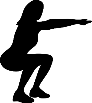 벽에 기대 스쿼트 1분하기