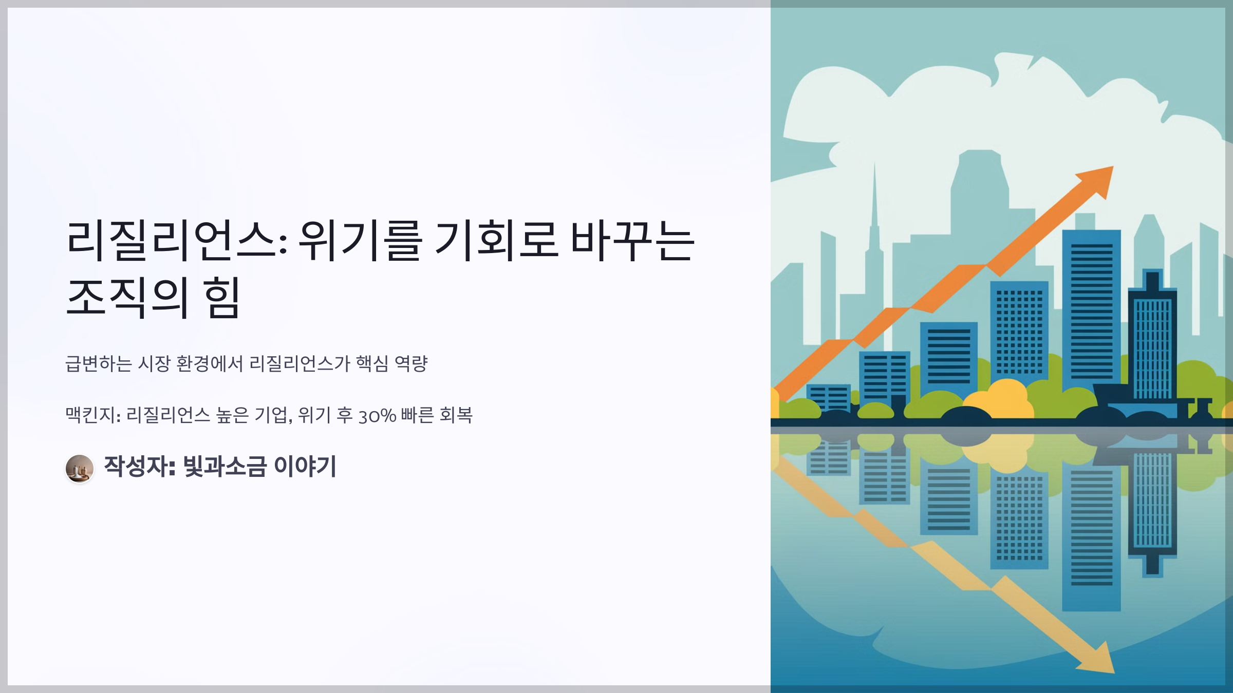 리질리언스: 위기를 기회로 바꾸는 조직의 힘
