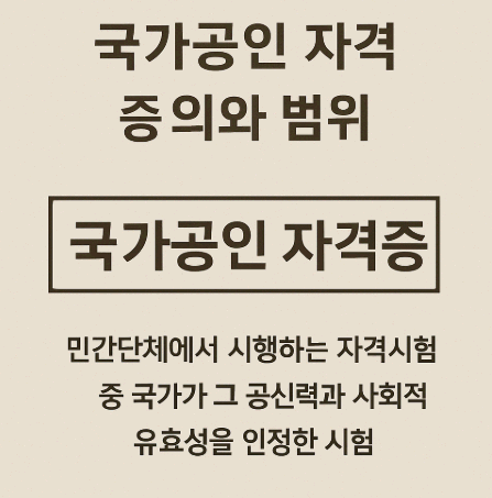 국가공인 자격증 정의와 범위