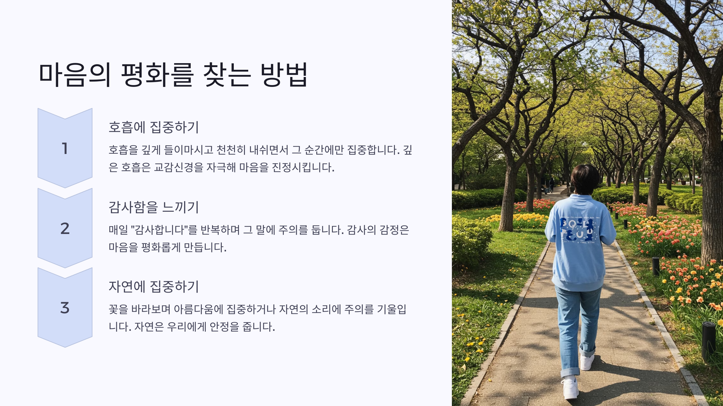 마음의 평화를 찾는 방법