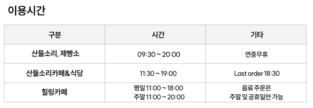 산들소리 수목원 입장료 주차장 후기