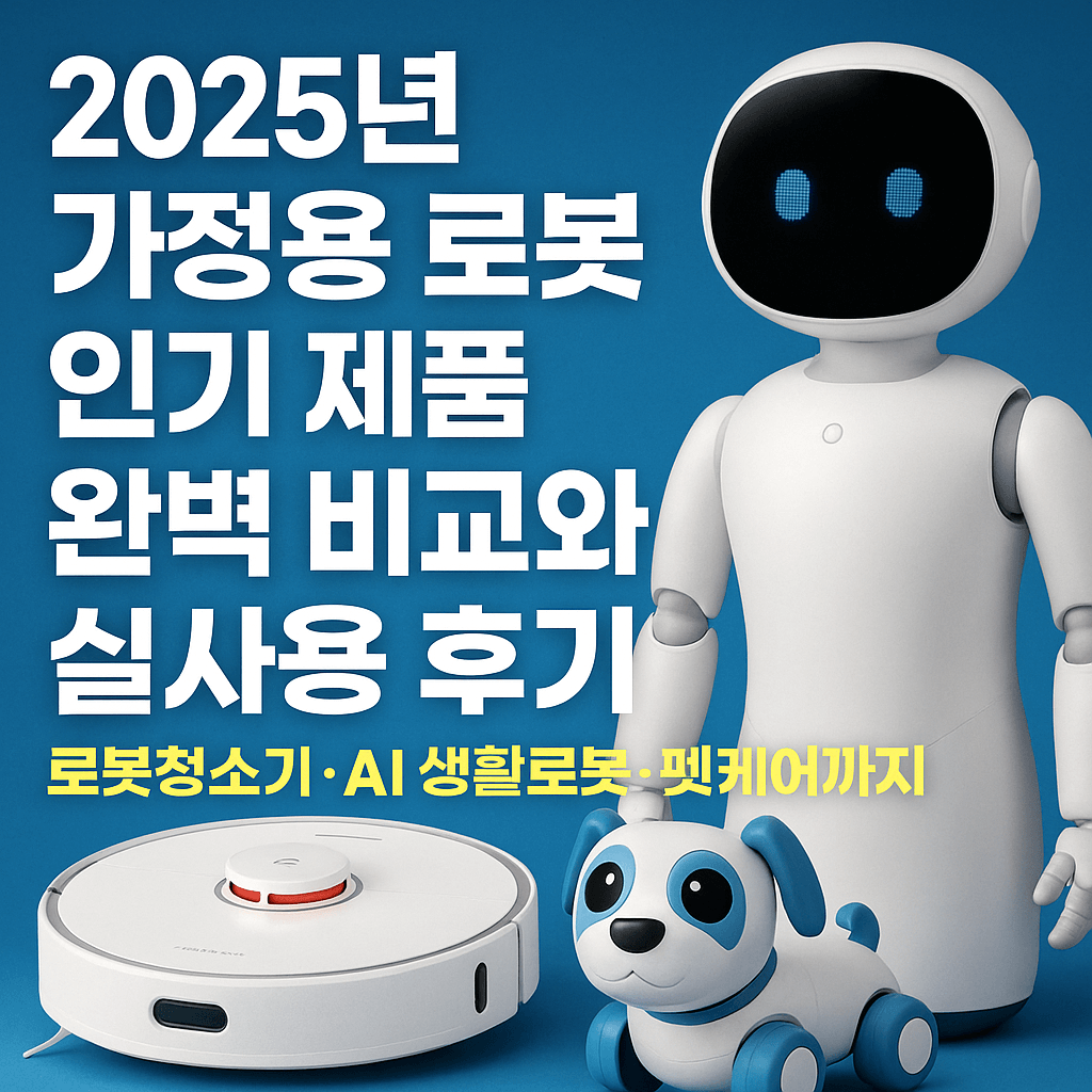 2025년 가정용 로봇 인기 제품 완벽 비교와 실사용 후기: 로봇청소기·AI 생활로봇·펫케어까지 구매·렌탈·AS 정보 총정리