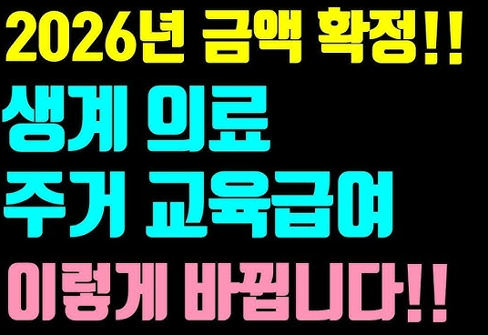 2026년 기준 중위소득, 4인 가구 649만 원 시대! 혜택과 변화 총정리